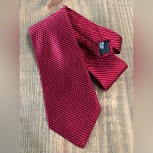 Woodward Red/ Navy Striped Collegiate Classic Preppy Modern Festive Tie